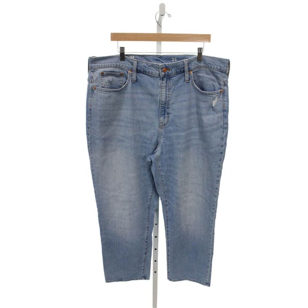 J Crew Women Straight Blue Cotton Blend Jeans Size 35